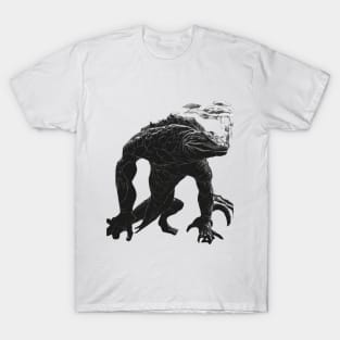 Alligator Shadow Silhouette Anime Style Collection No. 101 T-Shirt